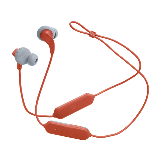 JBL Endurance Run 2 Wireless - Coral Orange - Waterproof Wireless In-Ear Sport Headphones - Detailshot 5